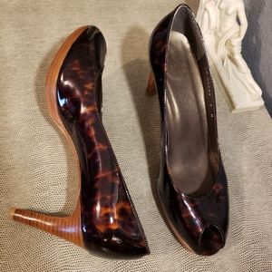 Stuart Weitzman peep toe high heels size 9
